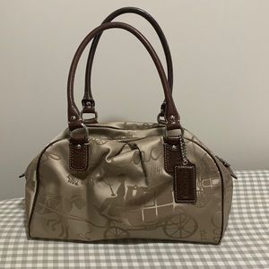 Coach Brown Signature Horse and Carriage Purse